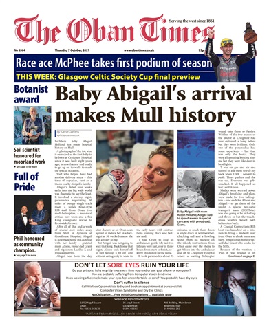The Oban Times & Lochaber Times issue 7th October 2021