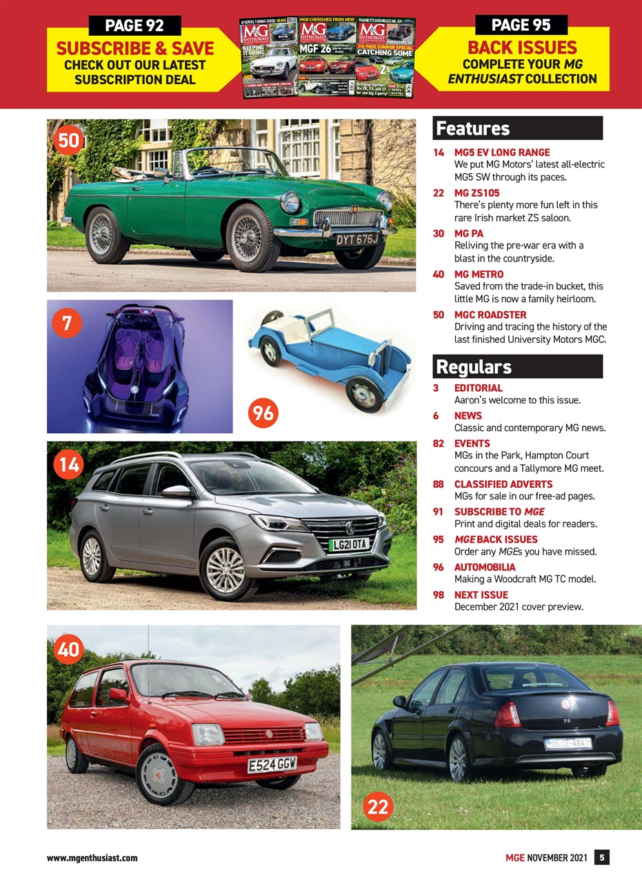 MG Enthusiast Preview Pages
