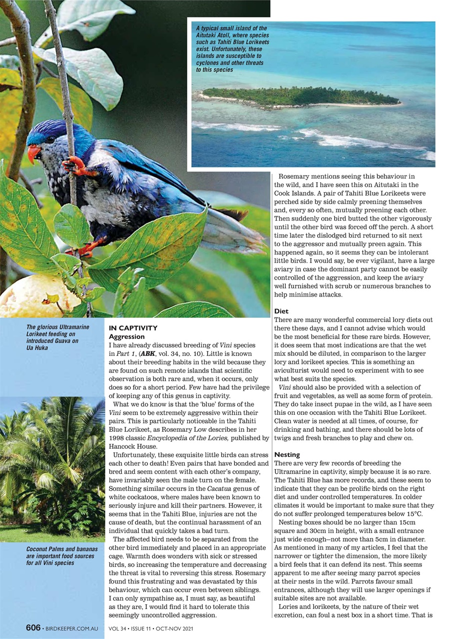 Australian Birdkeeper Magazine Preview Pages