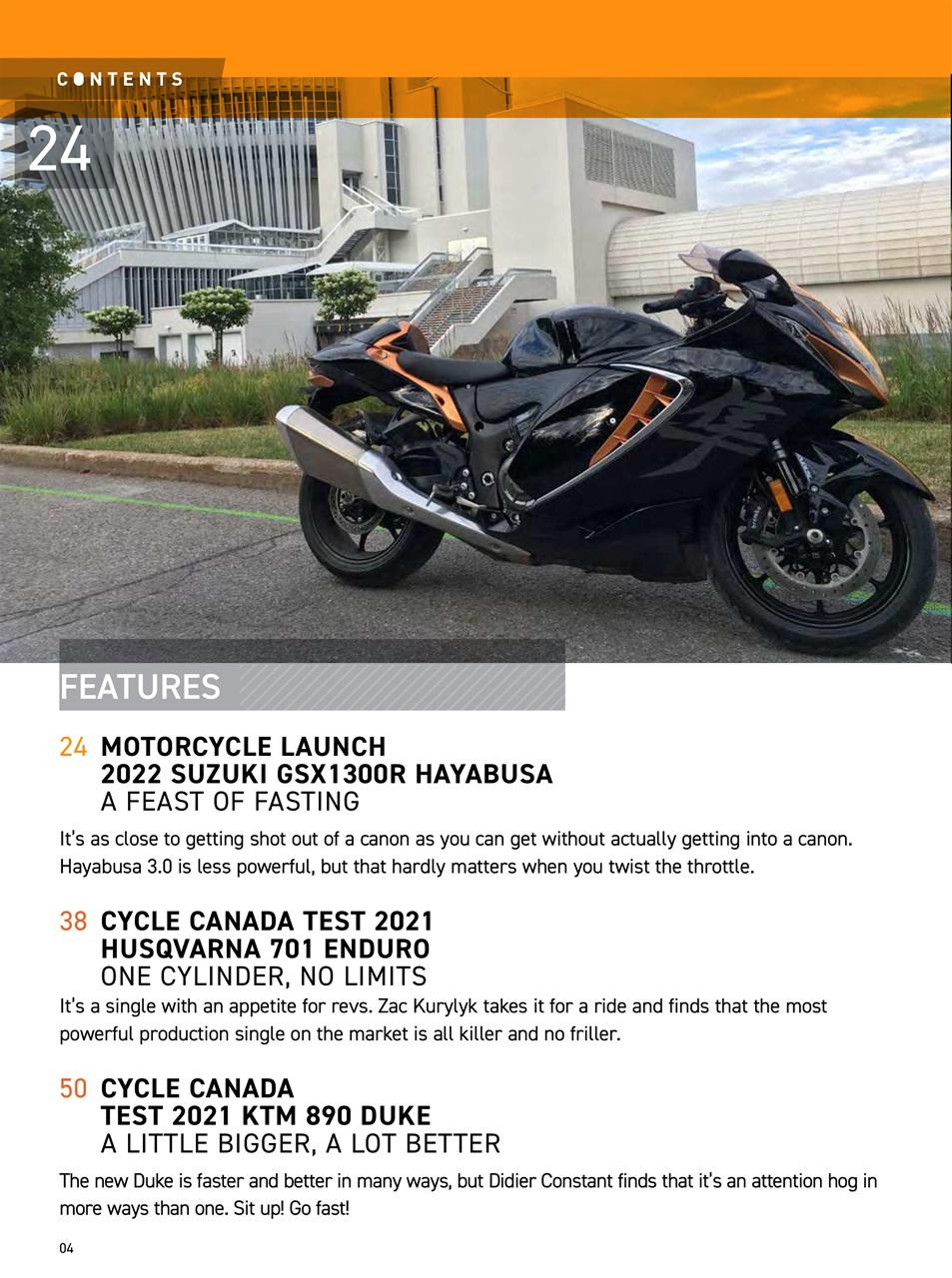 Cycle Canada Preview Pages