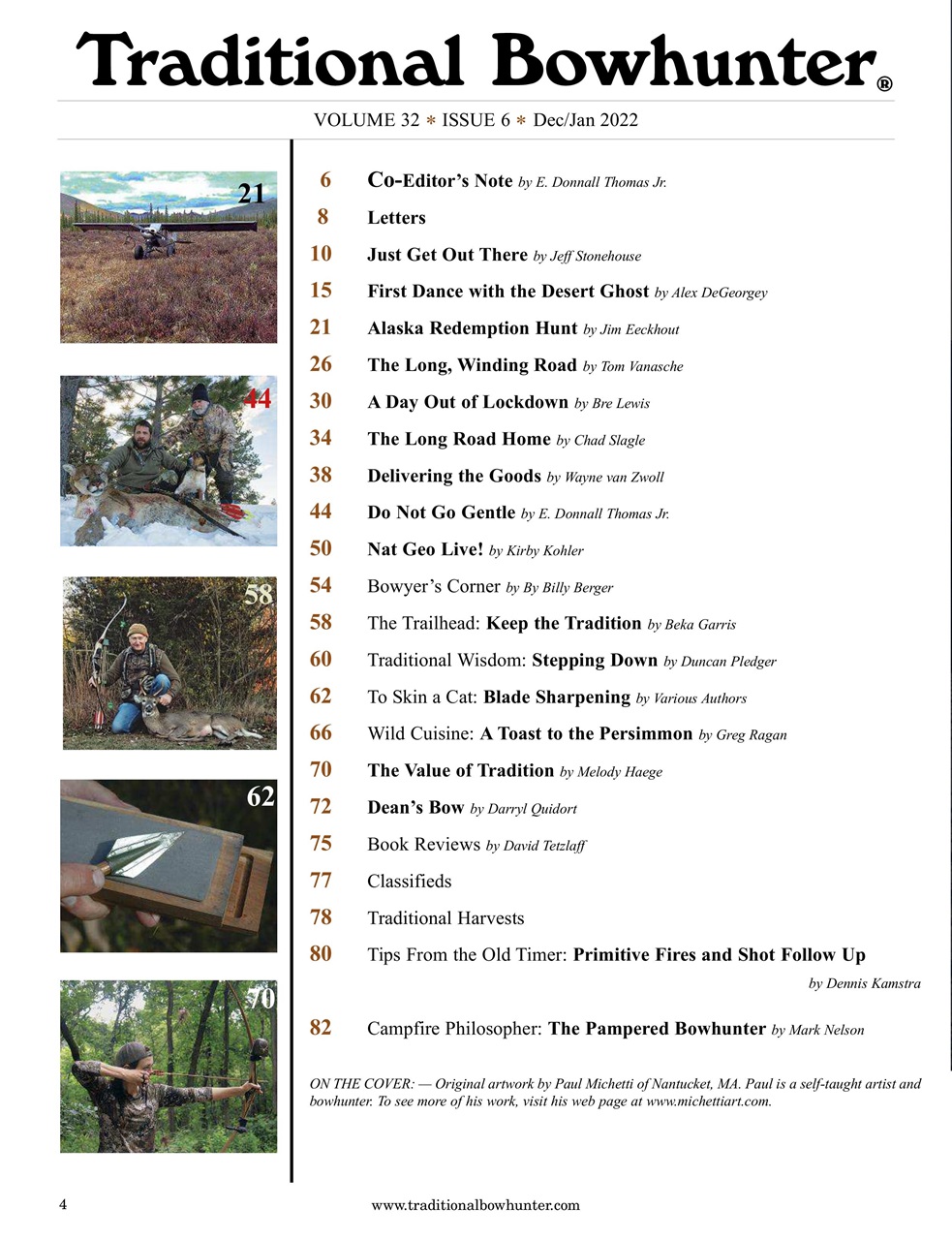 Traditional Bowhunter Magazine Preview Pages