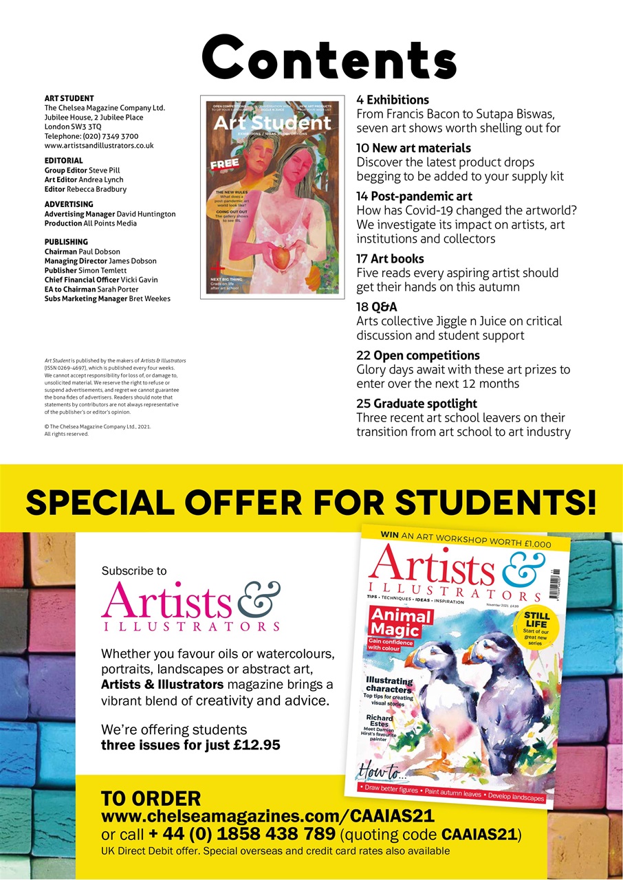 Artists & Illustrators Preview Pages