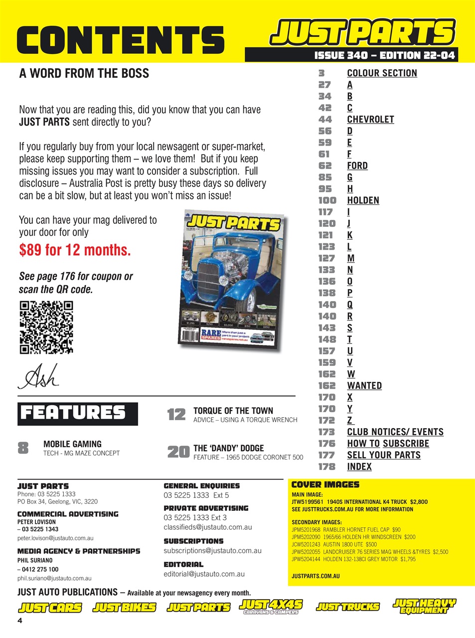 JUST PARTS Preview Pages