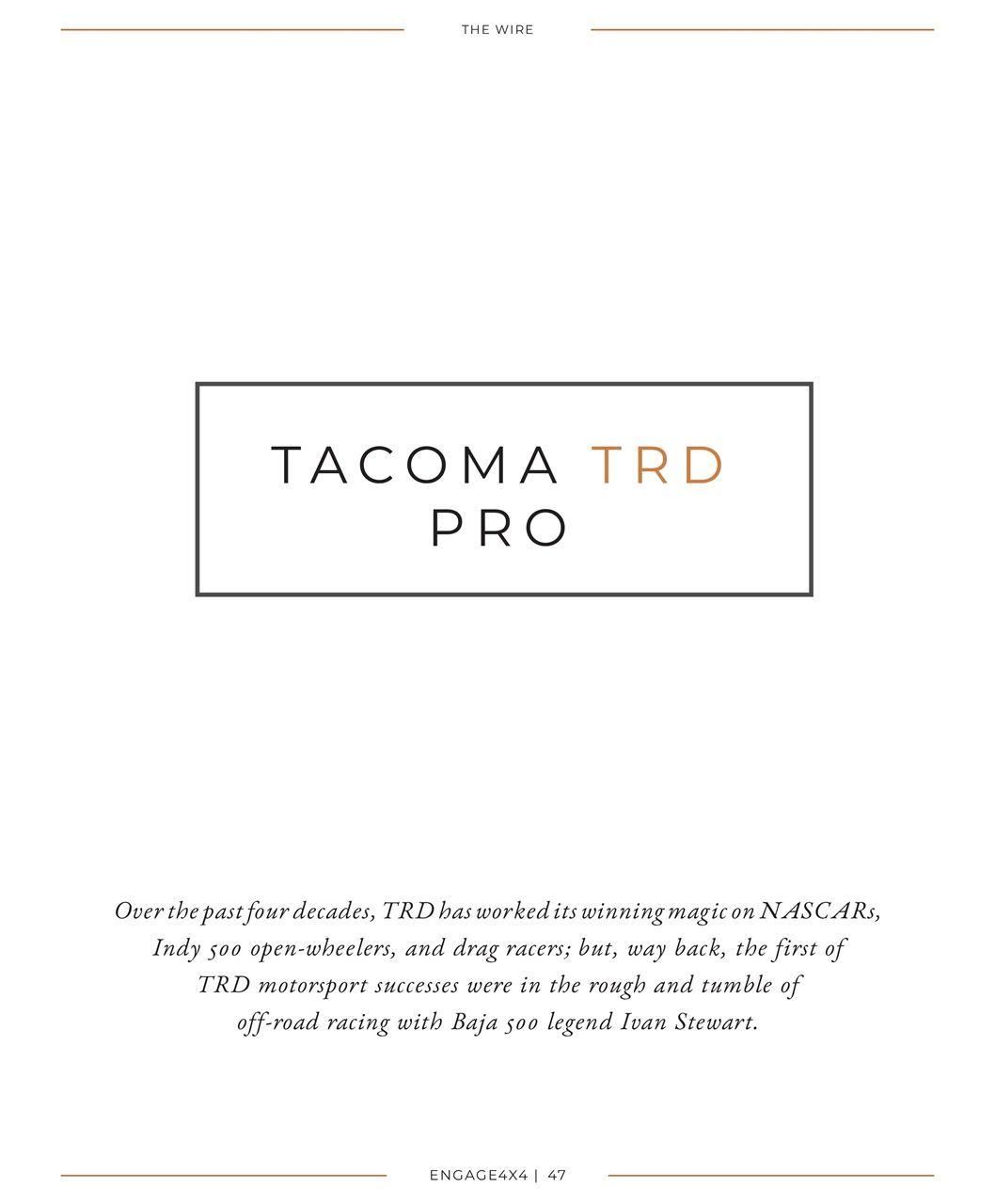 Engage4x4 Preview Pages