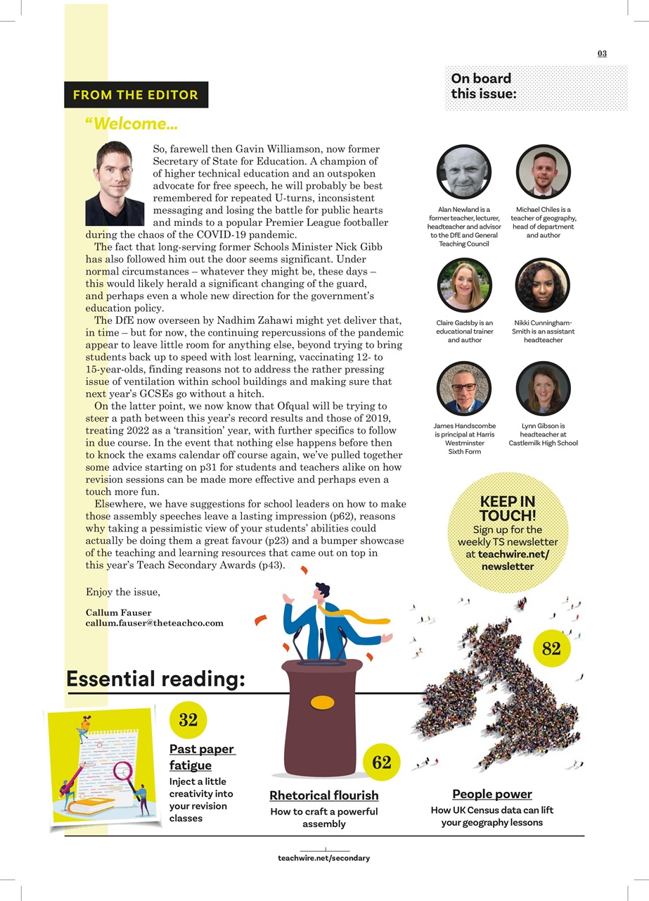 Teach Secondary Preview Pages