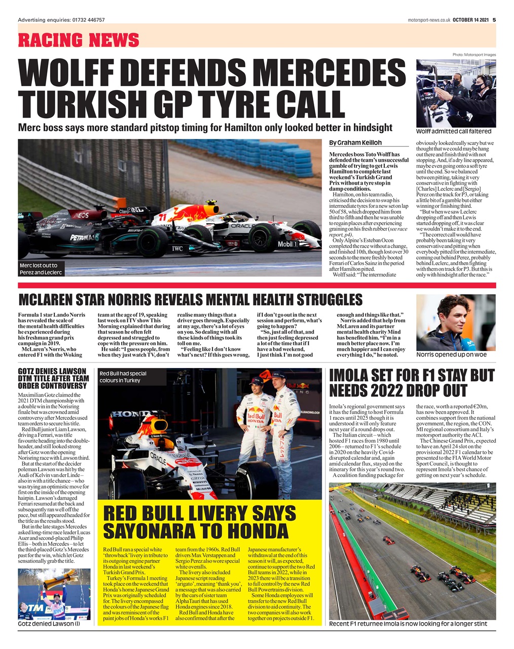 Motorsport News Preview Pages