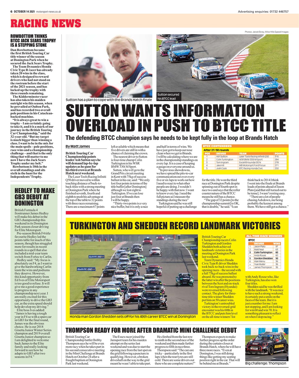 Motorsport News Preview Pages