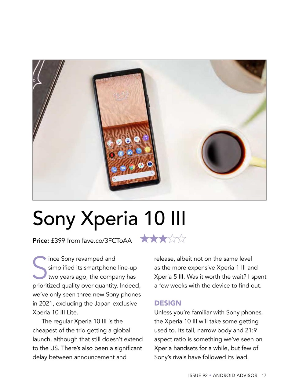Android Advisor Preview Pages