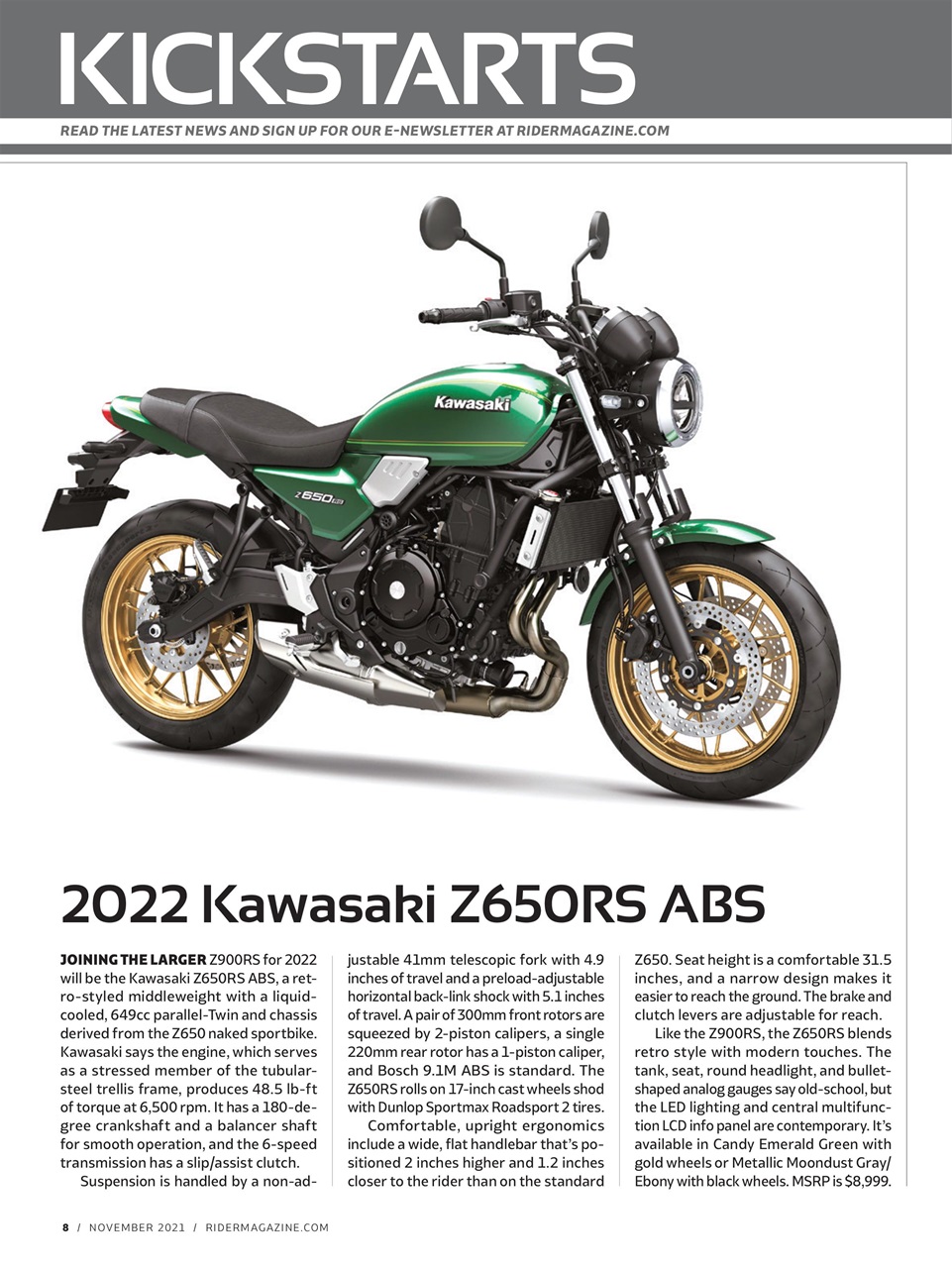 Rider Magazine Preview Pages