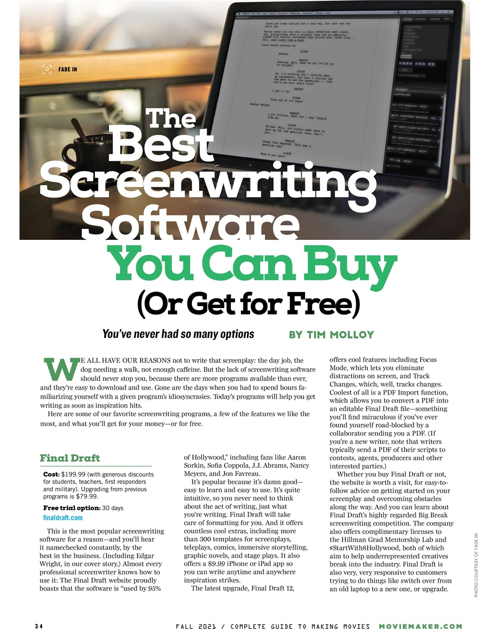 MovieMaker Magazine Preview Pages