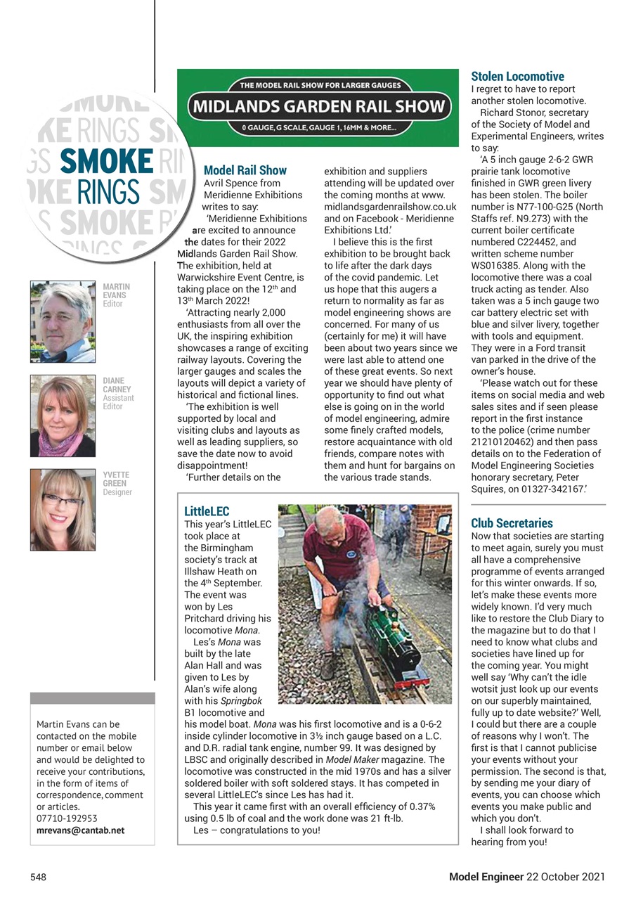 Model Engineer Preview Pages