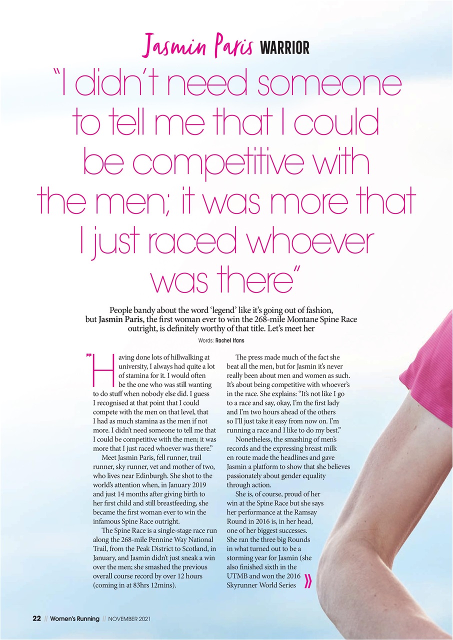 Women’s Running Preview Pages