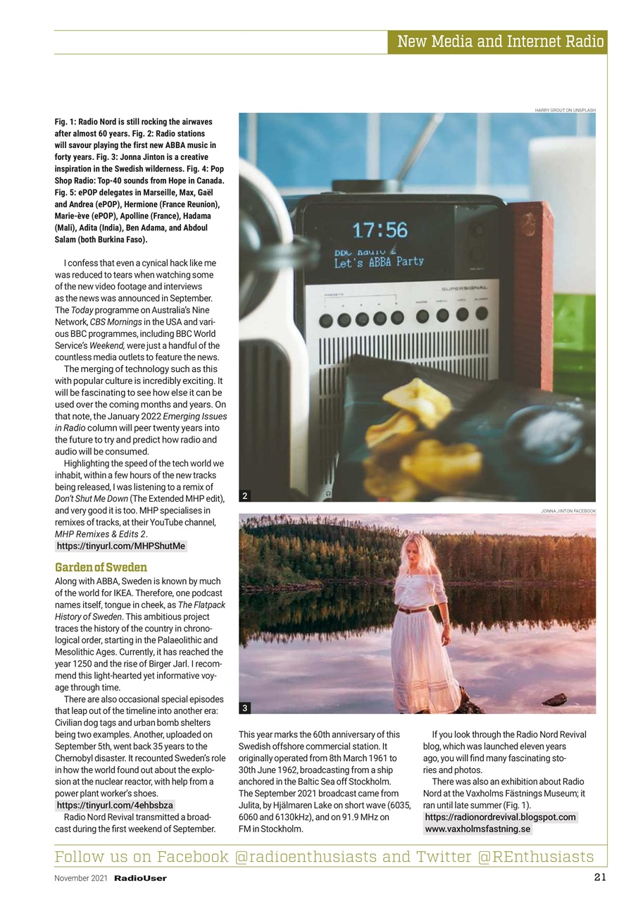 Radio User Preview Pages