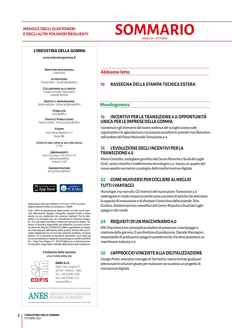 L’industria della Gomma Preview Pages