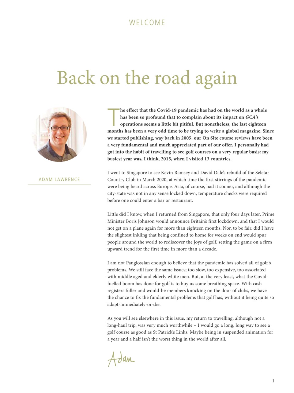 Golf Course Architecture Preview Pages