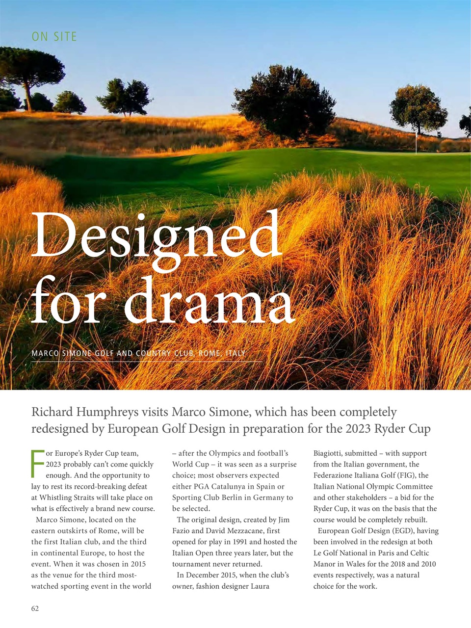 Golf Course Architecture Preview Pages