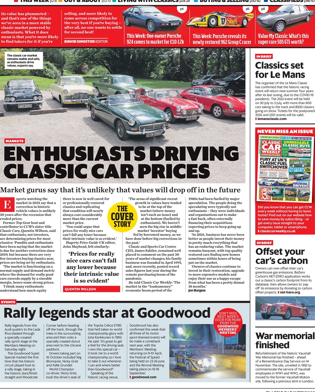 Classic Car Weekly Preview Pages