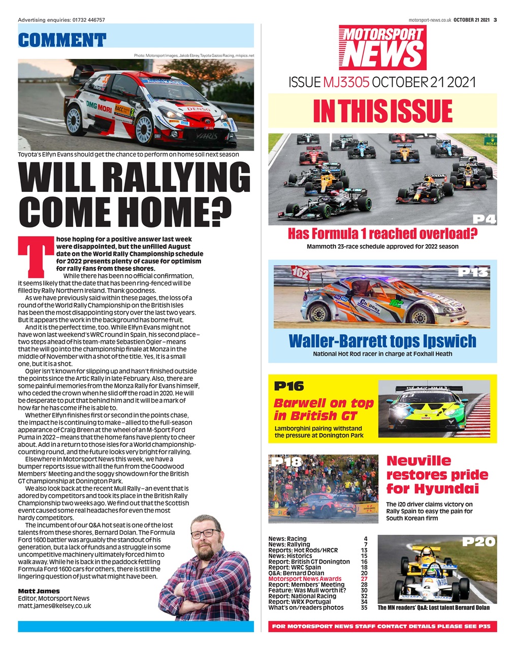 Motorsport News Preview Pages