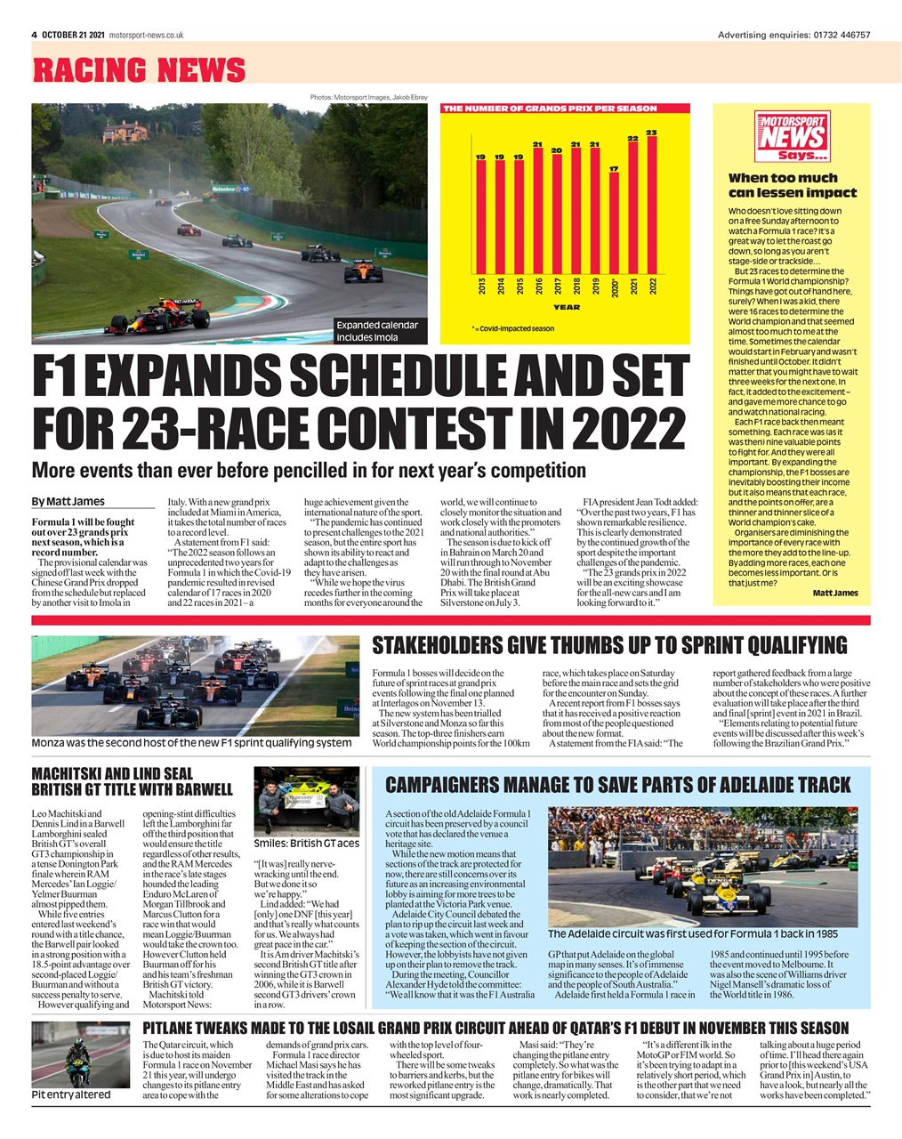 Motorsport News Preview Pages