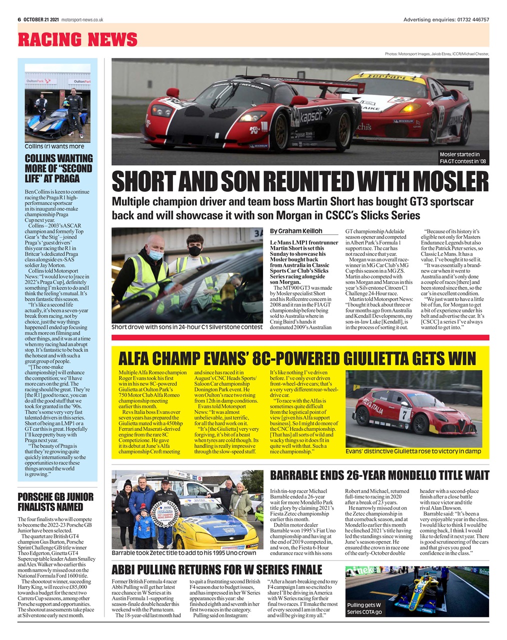 Motorsport News Preview Pages