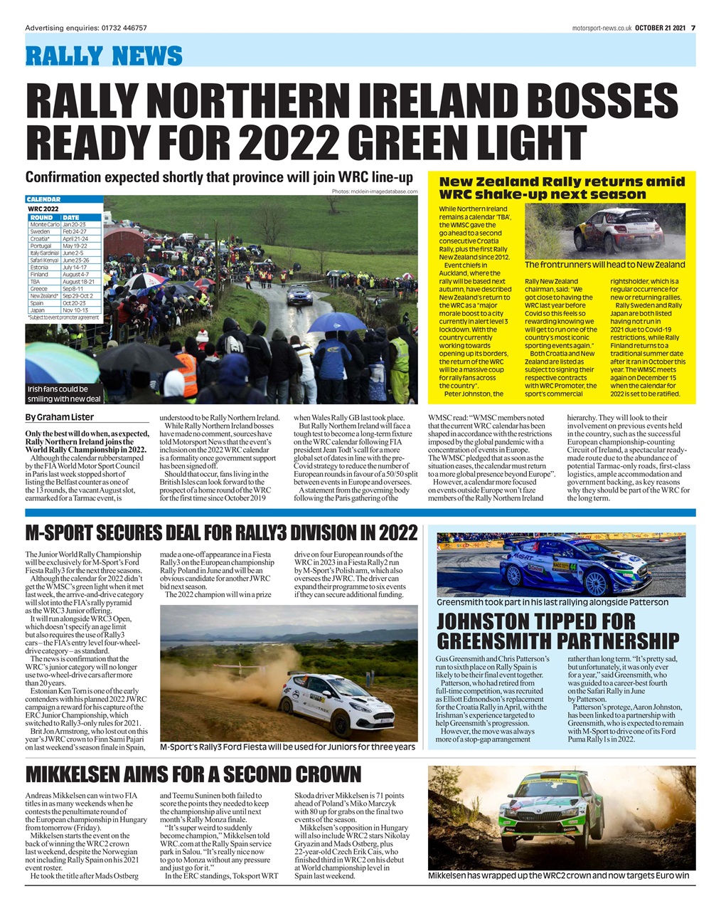 Motorsport News Preview Pages
