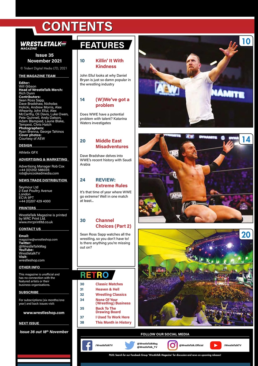 Wrestletalk Magazine Preview Pages
