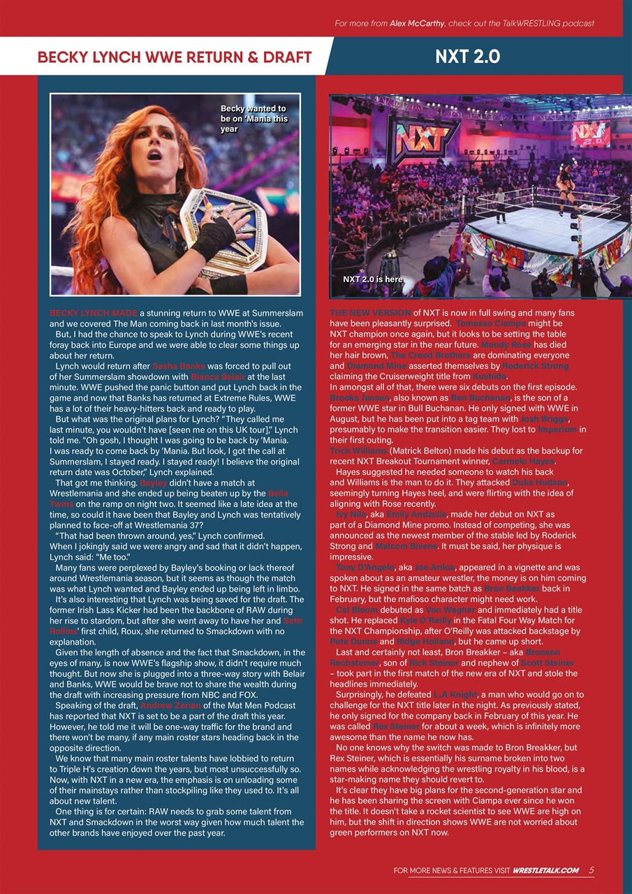Wrestletalk Magazine Preview Pages