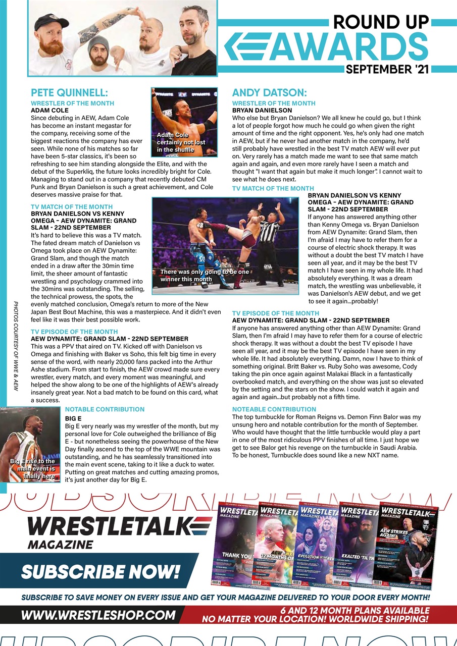 Wrestletalk Magazine Preview Pages