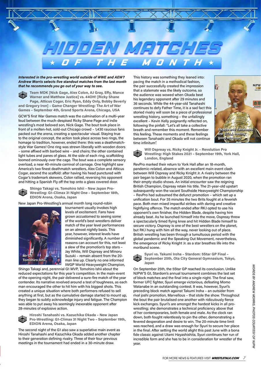 Wrestletalk Magazine Preview Pages