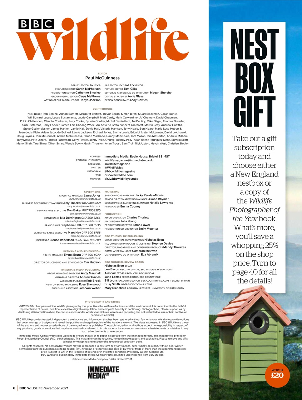 BBC Wildlife Magazine Preview Pages