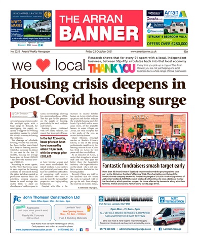 Arran Banner issue 22/10/2021