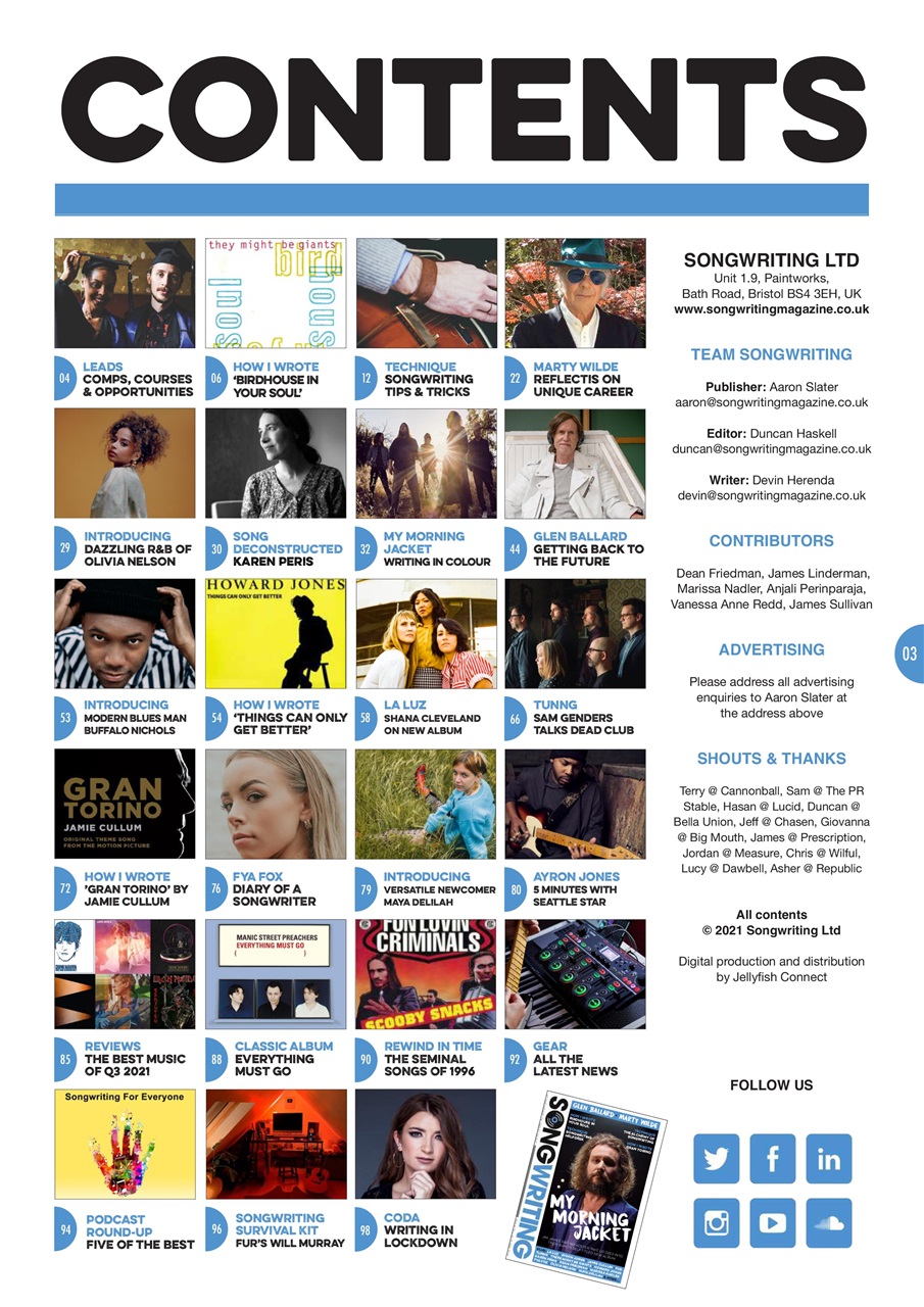 Songwriting Magazine Preview Pages