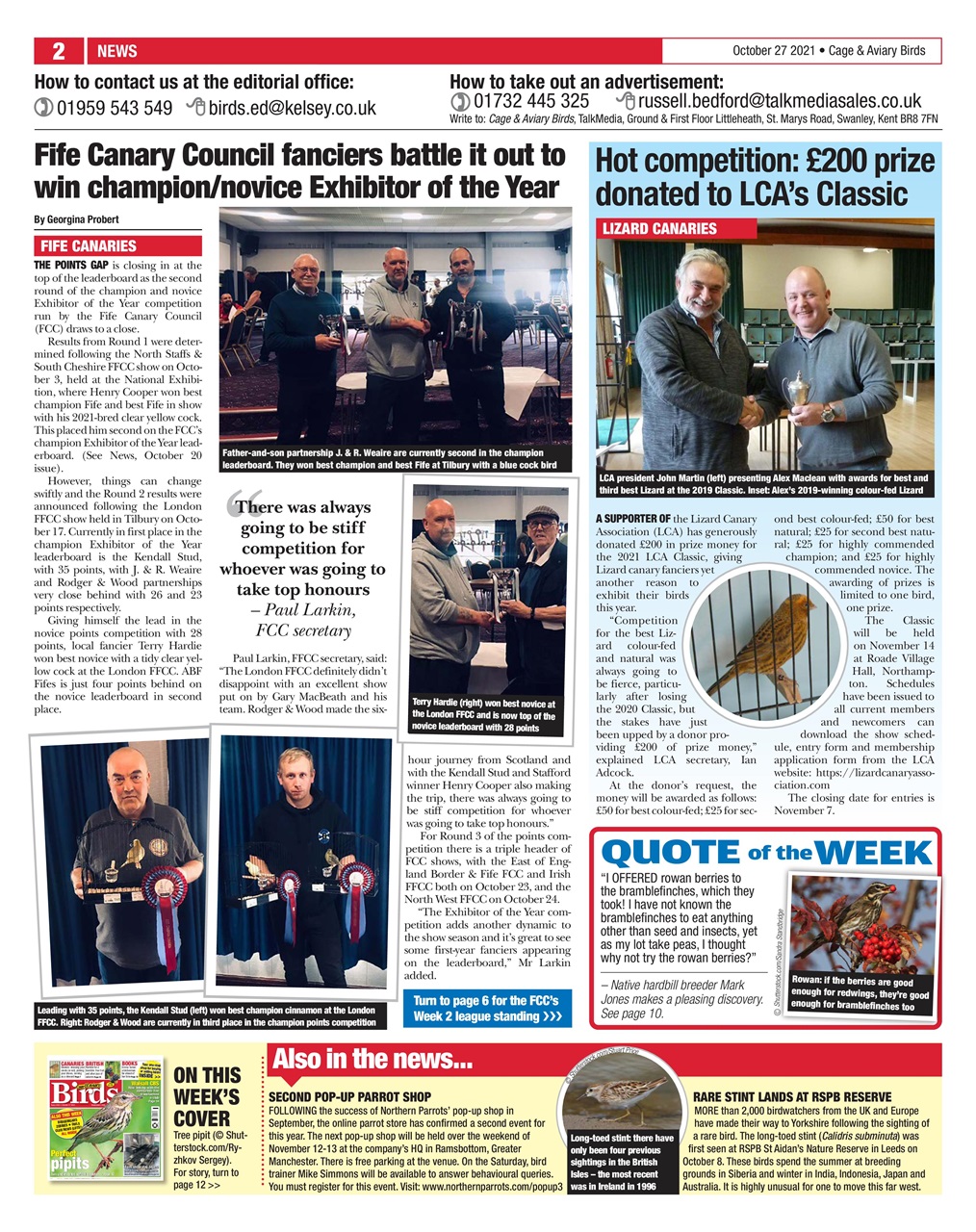 Cage & Aviary Birds Preview Pages