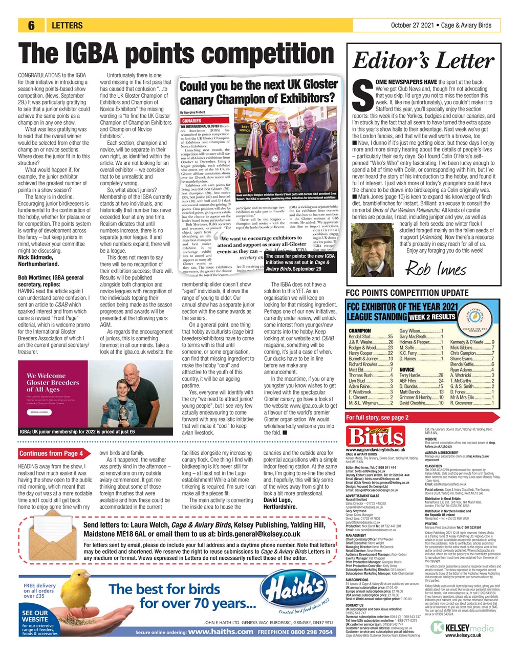 Cage & Aviary Birds Preview Pages