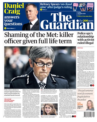 The Guardian Newspaper issue Friday October 1 2021