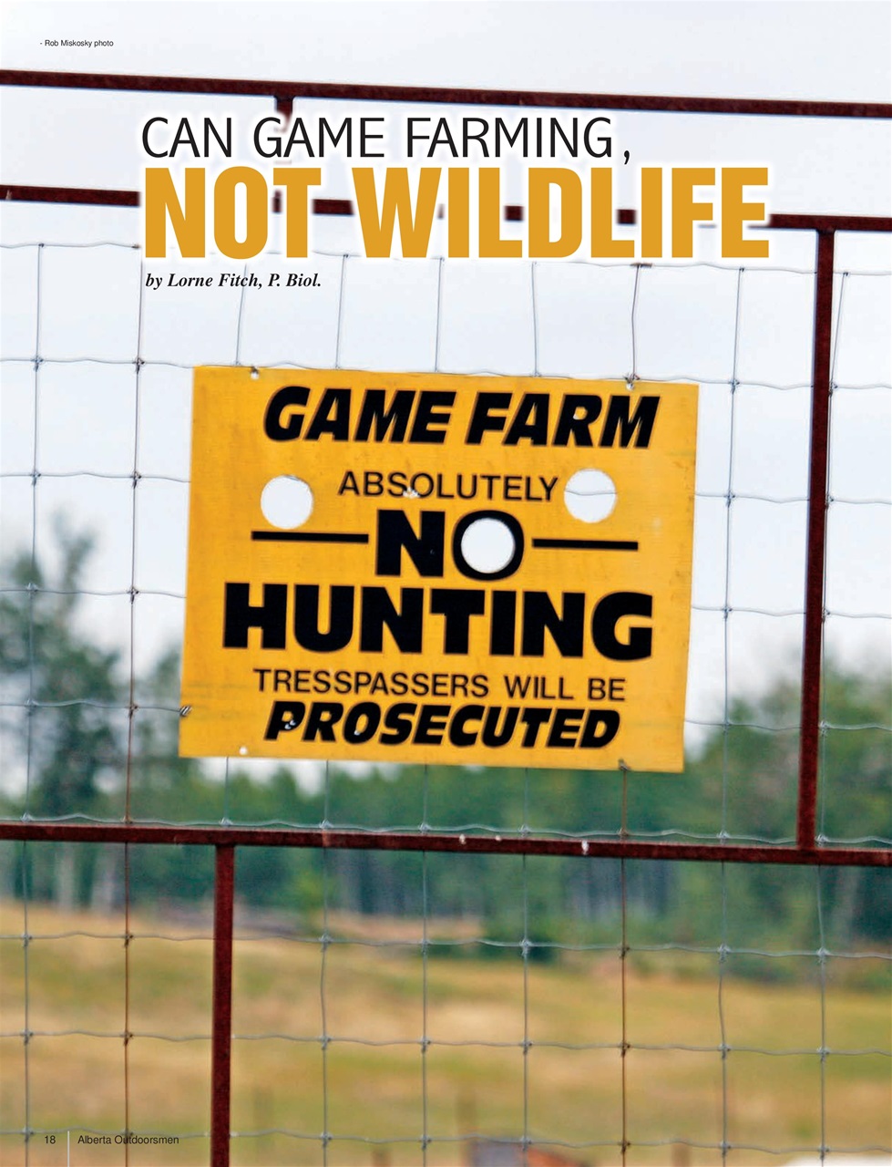 Alberta Outdoors Preview Pages