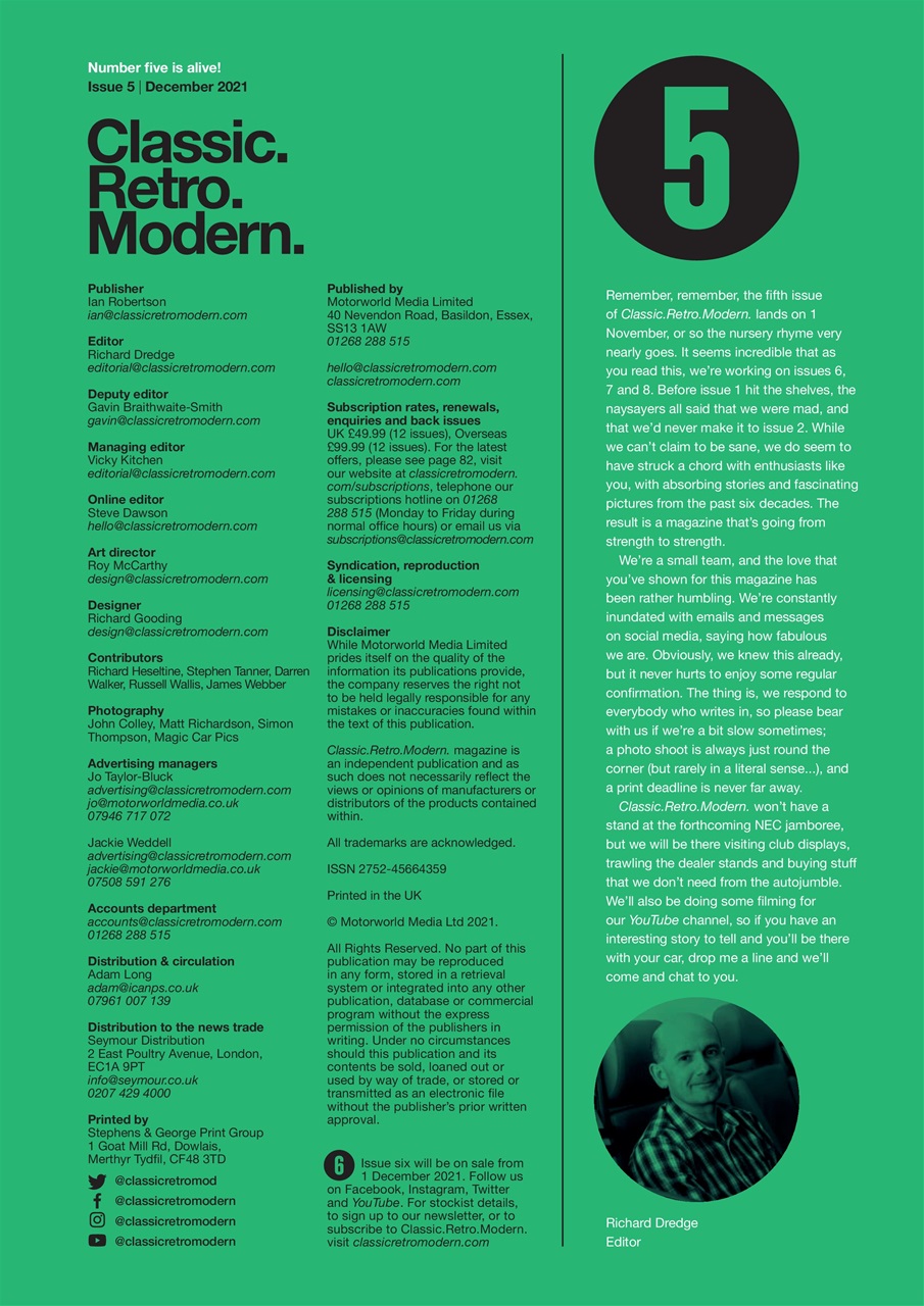 Classic Retro Modern Magazine Preview Pages