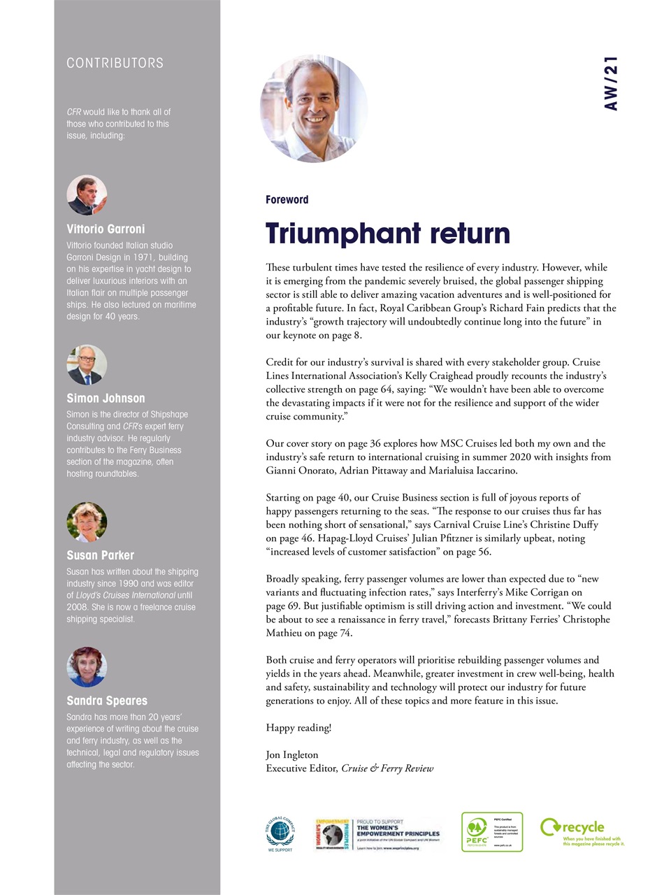 Cruise & Ferry Preview Pages