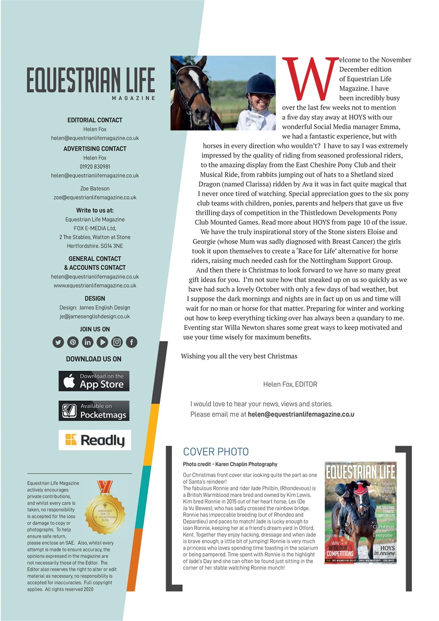 Equestrian Life Magazine Preview Pages