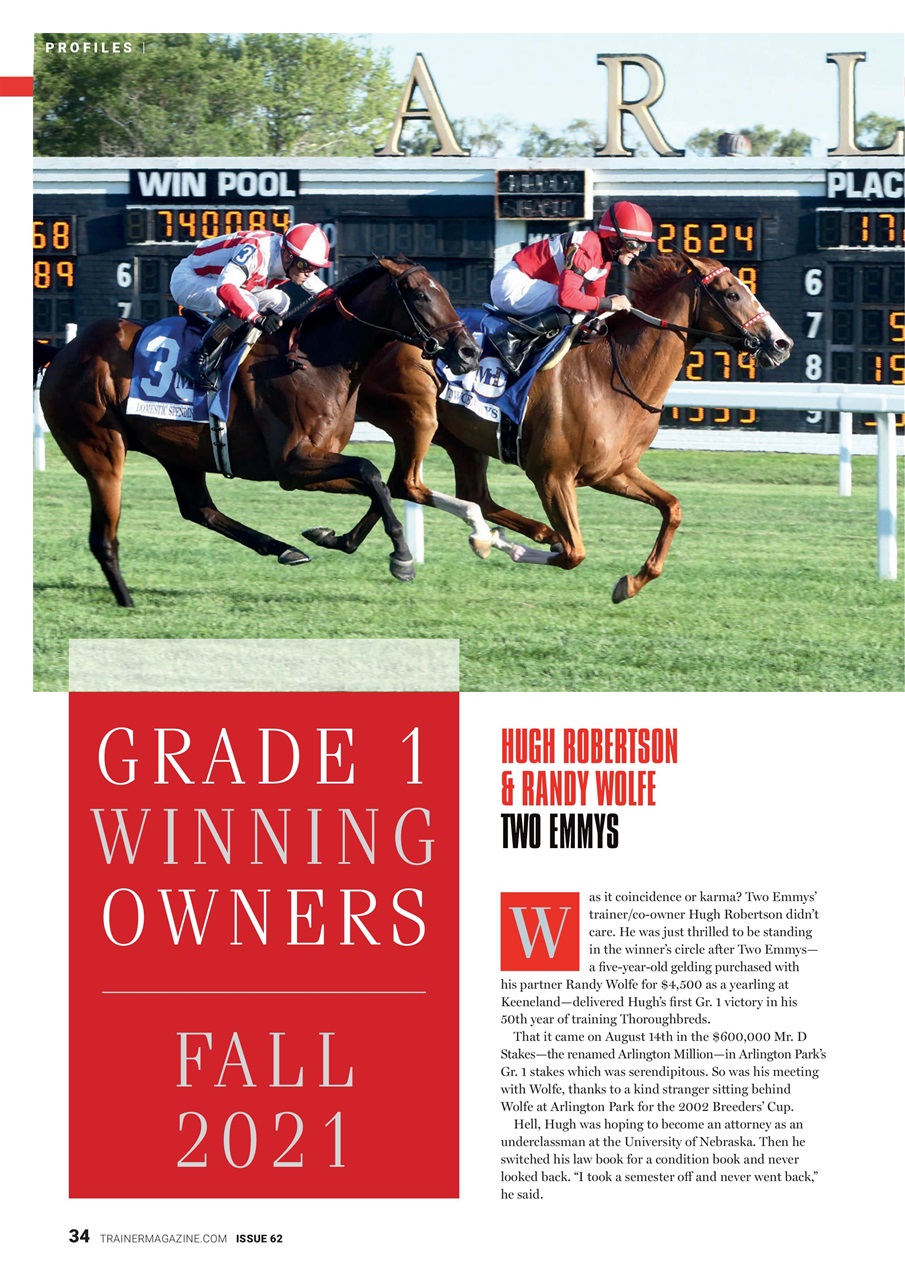 North American Trainer Magazine - horse racing Preview Pages