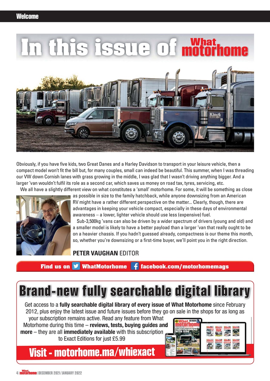 What Motorhome magazine Preview Pages