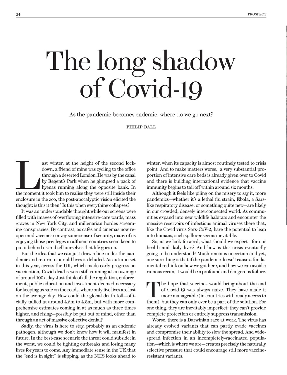 Prospect Magazine Preview Pages