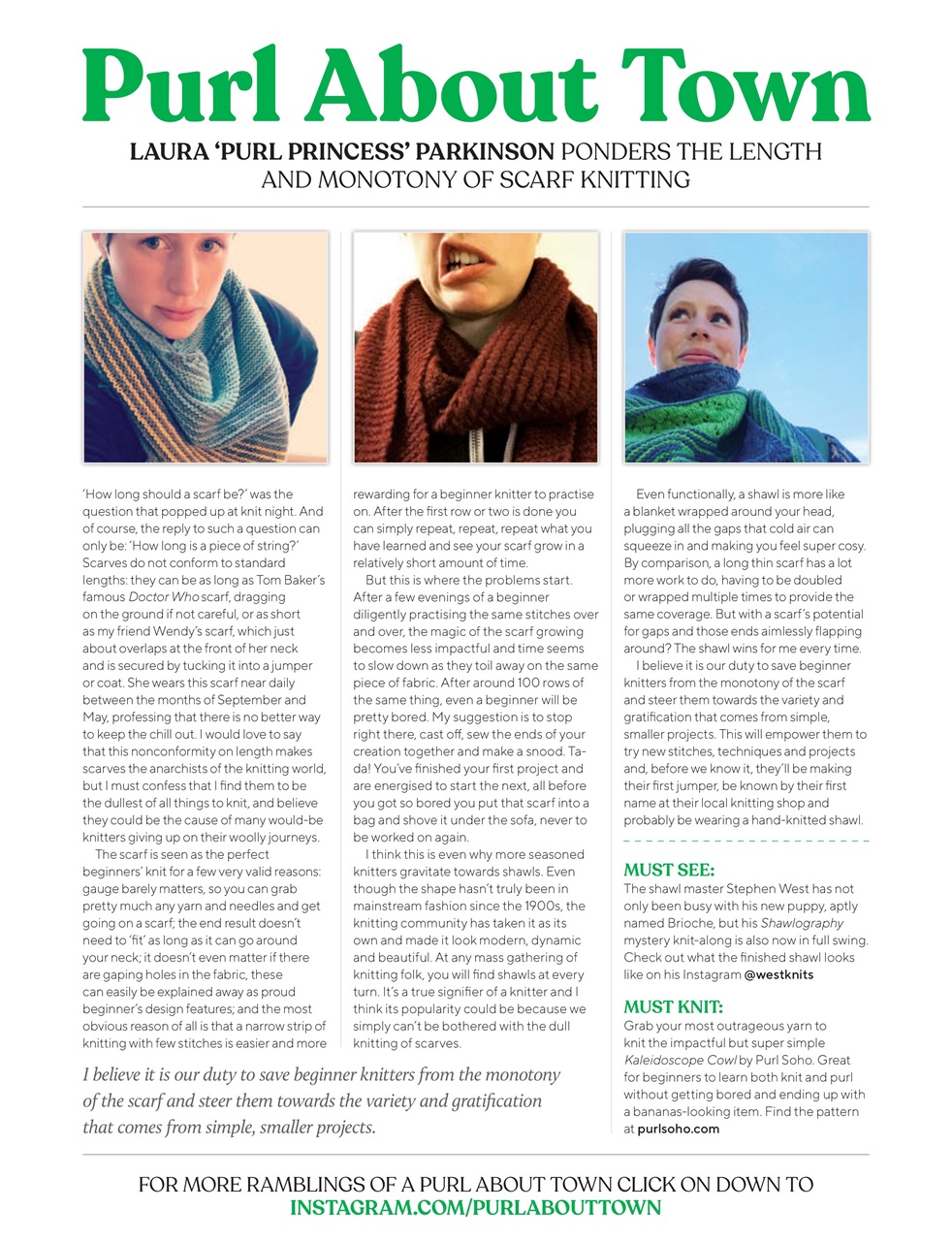 Knitting Preview Pages