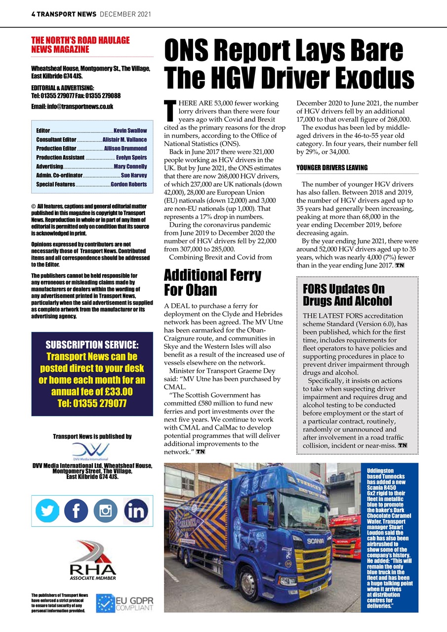 Transport News Preview Pages