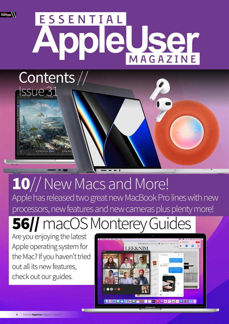 Essential Apple User Preview Pages