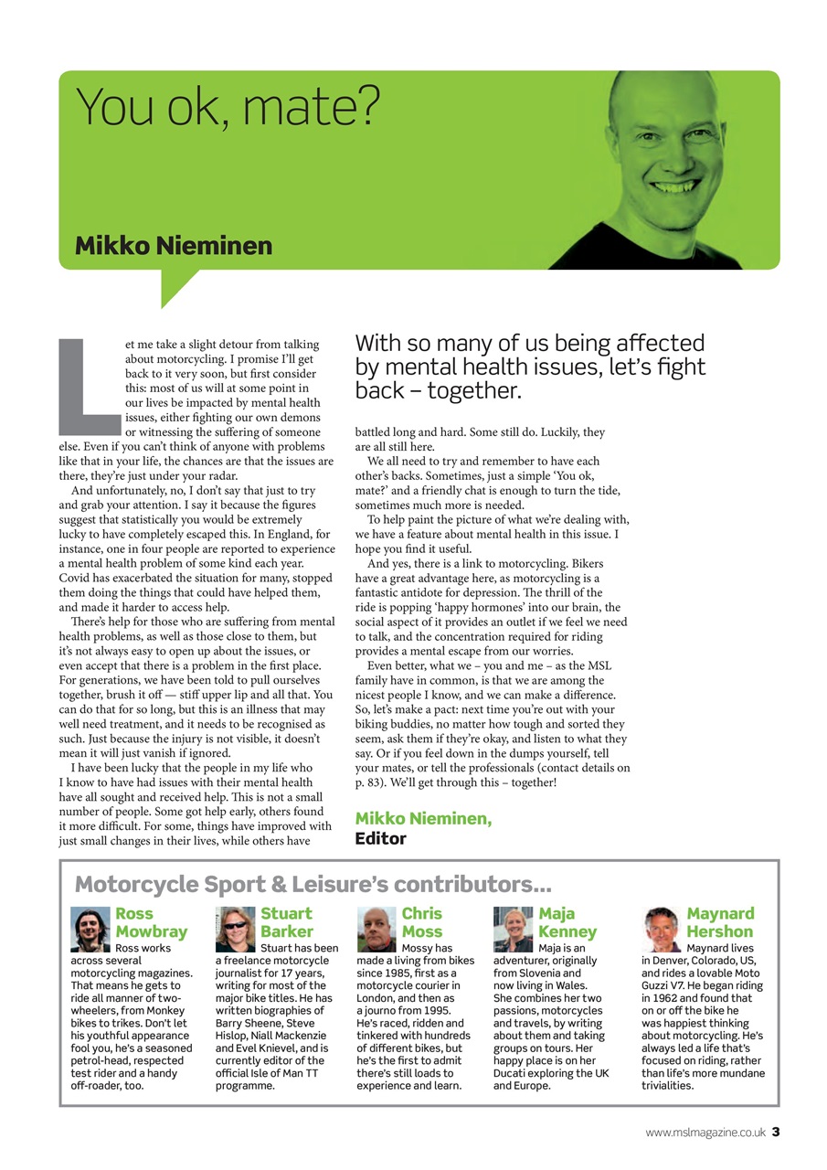 Motorcycle Sport & Leisure Preview Pages