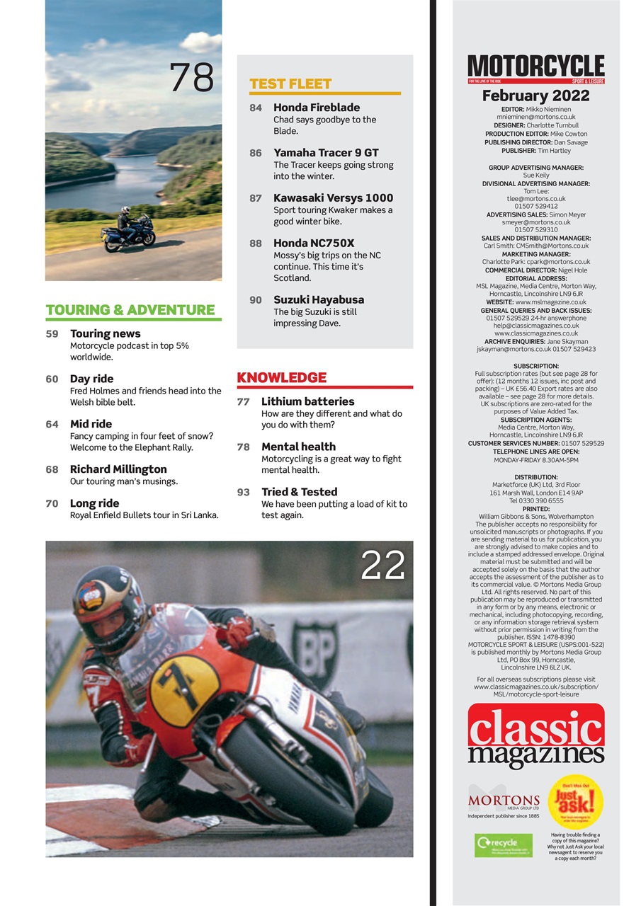 Motorcycle Sport & Leisure Preview Pages