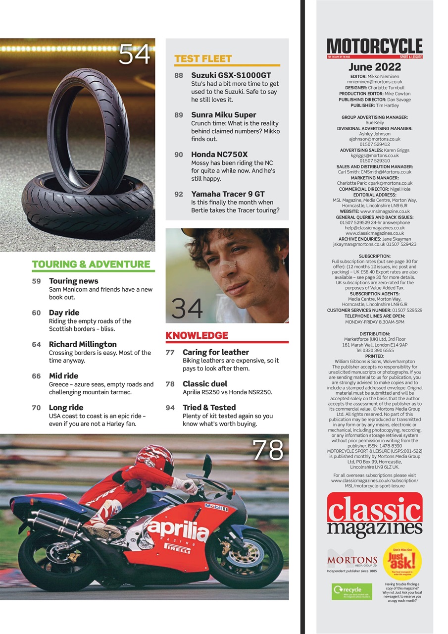 Motorcycle Sport & Leisure Preview Pages