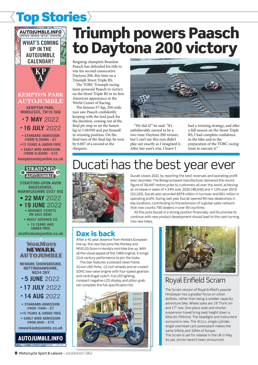 Motorcycle Sport & Leisure Preview Pages