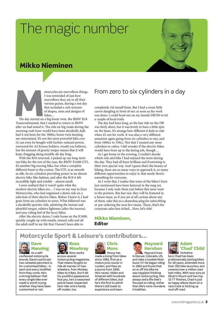 Motorcycle Sport & Leisure Preview Pages